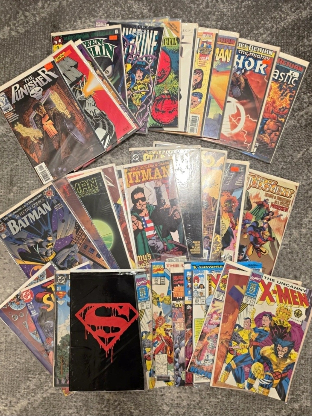 Vintage Comic Book Lot - Marvel & DC Comics Lot Of 38
